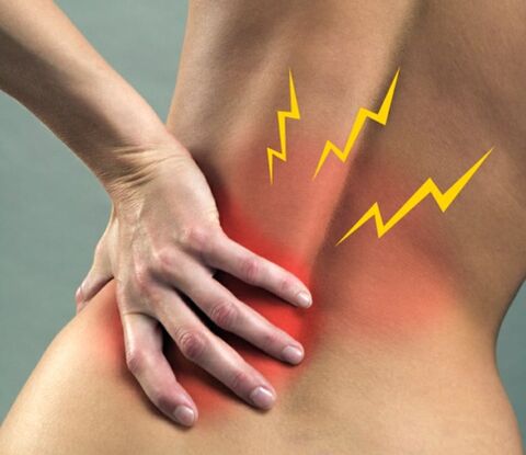 Dor nas costas na rexión lumbar